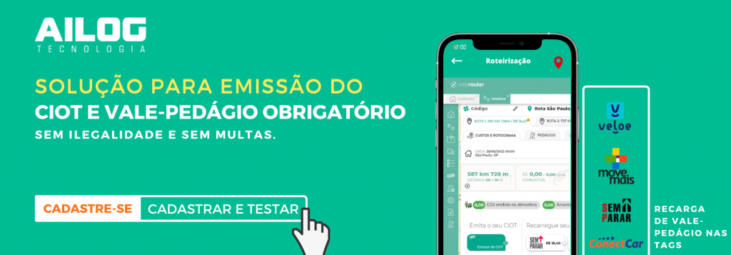 Cadastro em uma única plataforma de gerenciamento de pagamento do frete, ciot, roteirização e apis.