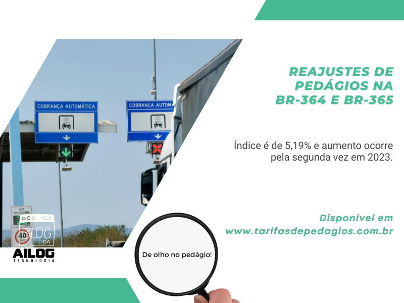 Pela segunda vez em 2023, as tarifas de pedágio da Ecovias do Cerrado, responsável pelas rodovias BR-364 e BR-365, em Minas e Goiás, terão aumento. Desta vez, o índice é de 5,19% nos valores praticados.