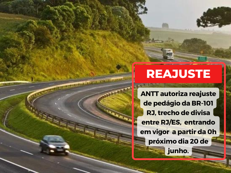 Tarifa Básica de Pedágio da Rodovia BR-101/RJ será reajustada