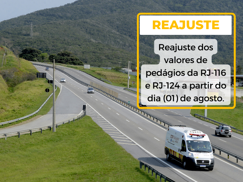 Pedágios da RJ-116 e RJ-124 ficarão mais caros