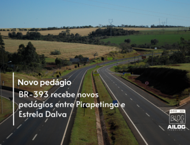Novo pedágio na BR-393 entre Pirapetinga e Estrela Dalva