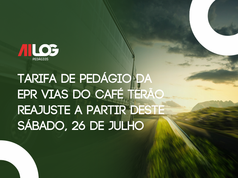 Tarifa de pedágio da EPR Vias do Café terão reajuste a partir deste: sábado, 26 de julho